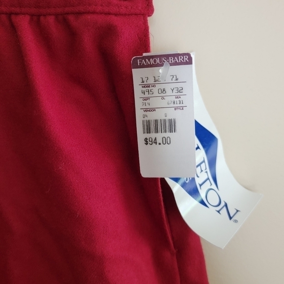 Vintage NWT Pendleton | Red Wool Pencil Skirt Size 20W - Picture 5 of 8